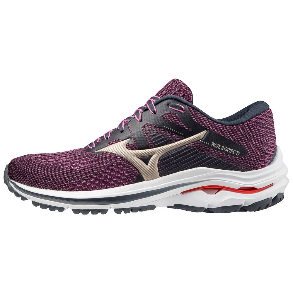 Sapatilhas Running Mizuno Wave Inspire 17 - Mulher - Roxo/Branco - KURHL8754